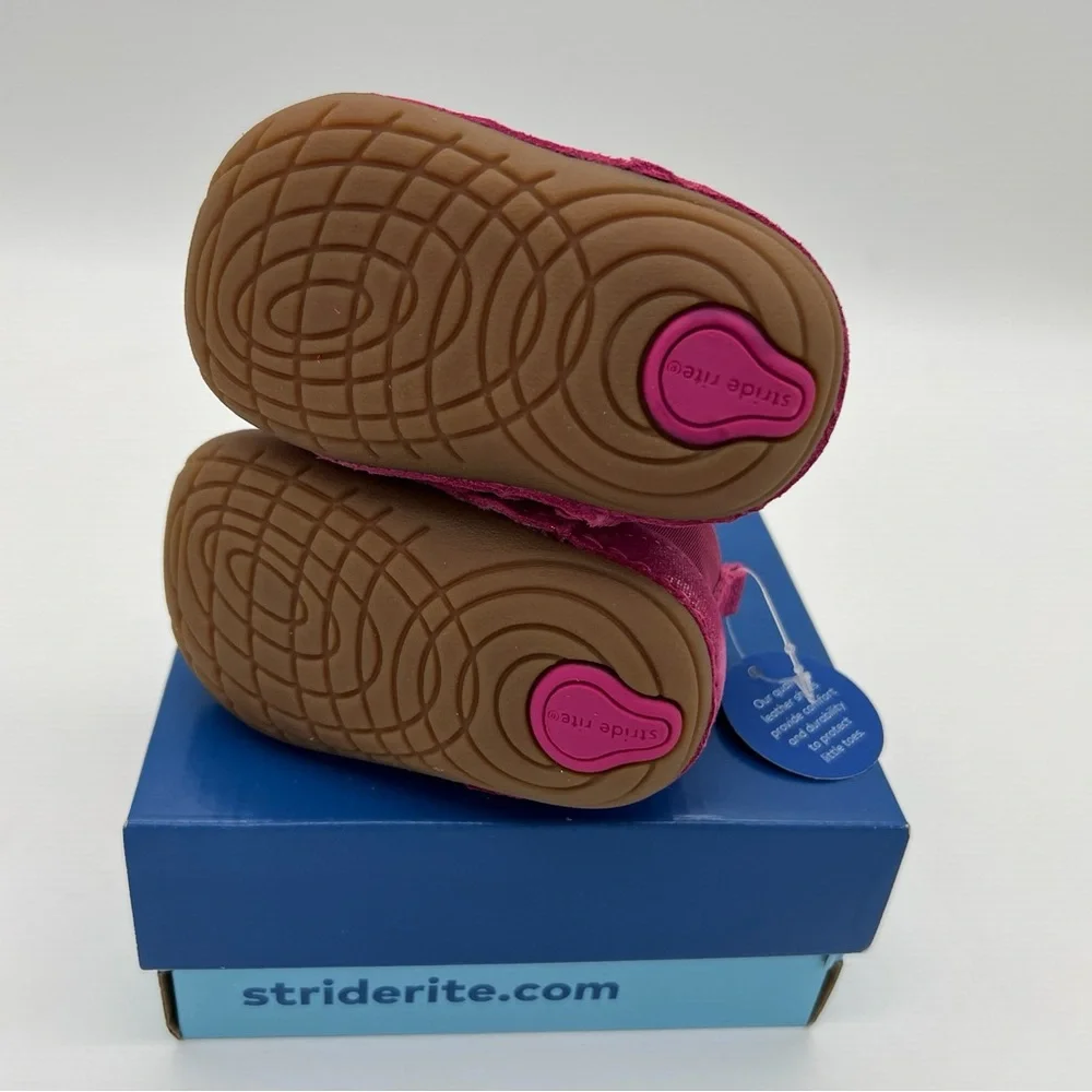 Stride Rite baby girl SM AGNES 2.0 Boot BERRY, Size 3W